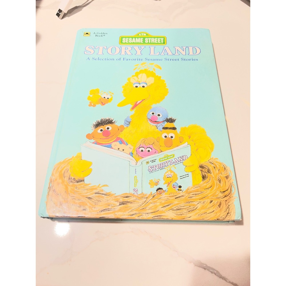 Sesame Street Story Land Hardcover Book 1986 Big Bird Cookie Monster 0307165302